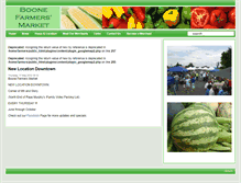 Tablet Screenshot of boonefarmersmarket.com